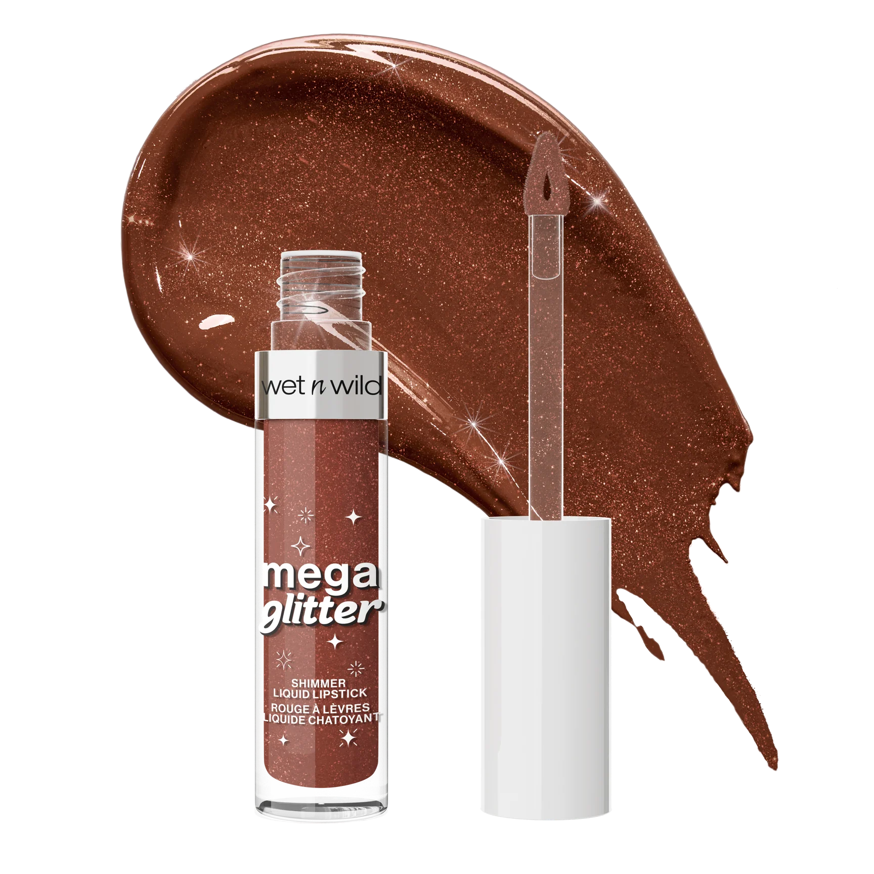 Mega Glitter Shimmer Liquid Lipstick Brown 2.8ml