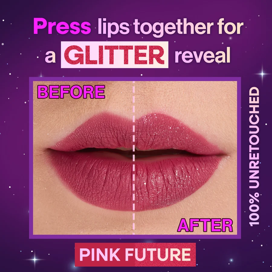 Mega Glitter Shimmer Liquid Lipstick Pink 2.8ml