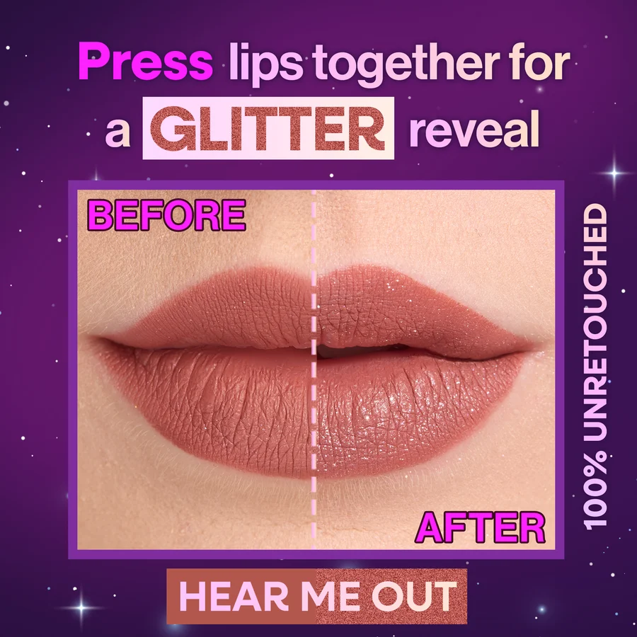 Mega Glitter Shimmer Liquid Lipstick Brown 2.8ml