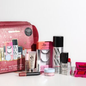 1 Glitz&Glam Makeup Set Danessa Myricks Beauty Colorfix Milkway 10ml Basma The Cream Blush Cherry Red 1.2g Kosas Cloud Set Loose Powder Candy Pink 1g Prada Beauty Hyper Matte R28 Red 1.3g Color Wow Style On Steroids Texture Spray 43g Make Up For Ever Mist&Fix 10ml Gisou Honey Infused Hair Perfume 4ml Pat Mcgrath Labs Dramatique Mega Lip Pencil Nude Oasis 2.4ml Glossier Boy Brow Clear 3.8g Lilly Lashes Self Adhesive Lashes Rule Breaker full size