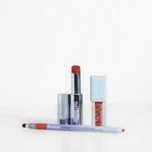 Unbuttoned Lip Trio Contouring Lip Liner Full Size Wet Stick Lip Shine Full Size Wet Lip Oil Plumping Treatment Gloss Mini Size