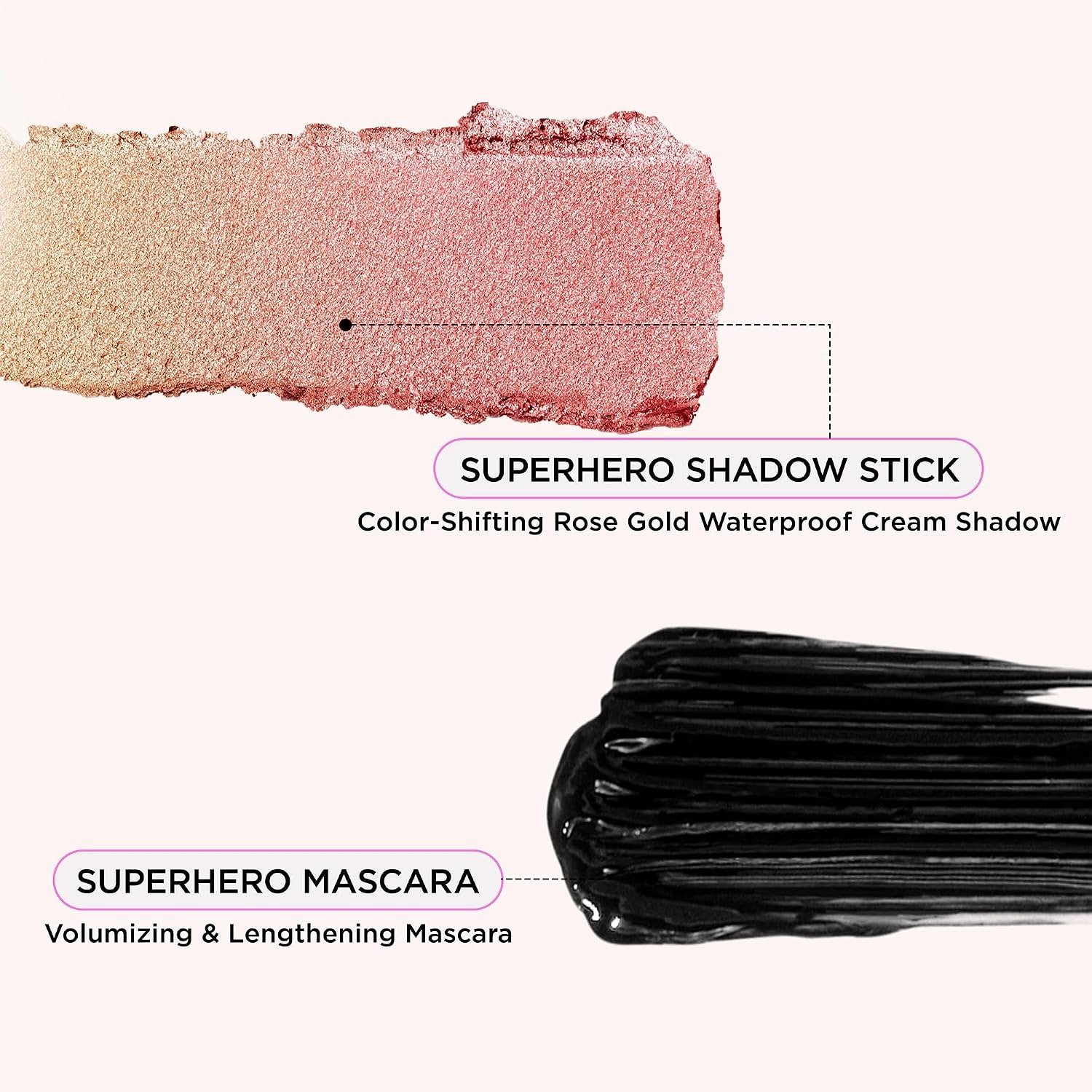 Unwrap Glimmring Eyes Full Size Superhero Mascara 9ml Full Size Superhero No Tug Shadow Stick 1.6g