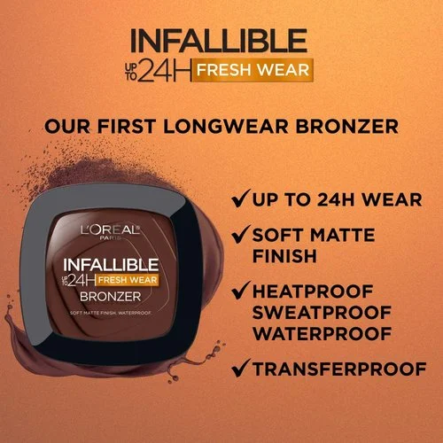 Infallible 24H Fresh Wear Bronzer 450 Deep Tan Dore Prcfond 9g