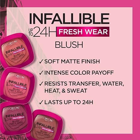 24Hr Infallible Fresh Wear Blush 20 Daring Rosewood 9g