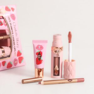 1-243 Juicy, Plumper-Looking Lips Kit Mini Unreal Lips Strawberry Vanilla 7ml Full Size Pillow Talk Big Lip Plumpgasm 5.5ml Mini Pillow Talk Lip Cheat 0.8g