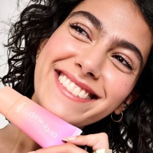 Dew The Benetint Set Benetint Rose Tinted Lip & Cheek Stain Full Size 6ml Dew La La Liquid Glow Highlighter Luna (Light Medium) Full Size 25ml