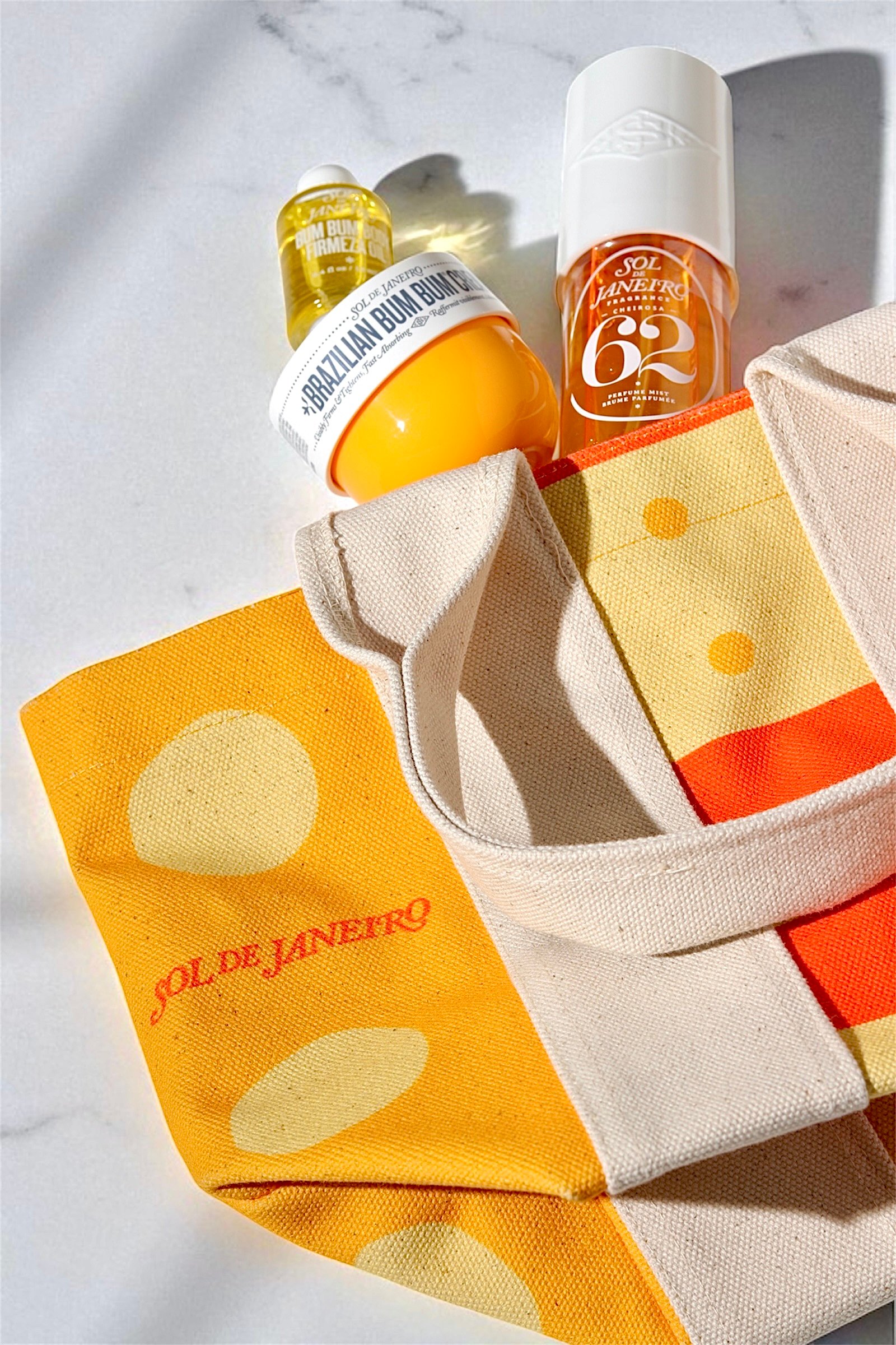 The Tote + Body Essentials Bum Bum Body Firmeza Oil 12ml Perfume Mist Cheirosa 62 90ml Brazilian Bum Bum Cream 50ml