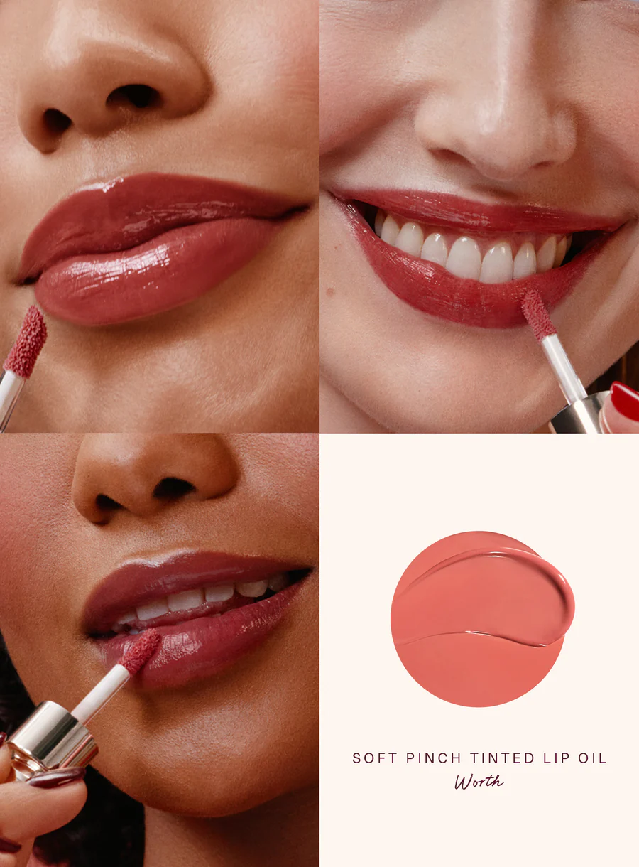 Soft Pinch Cheek&Lip Trio Lip Oil Worth 2ml Liquid Blush Worth 3.2ml Matte Bouncy Blush Worth 6.4g