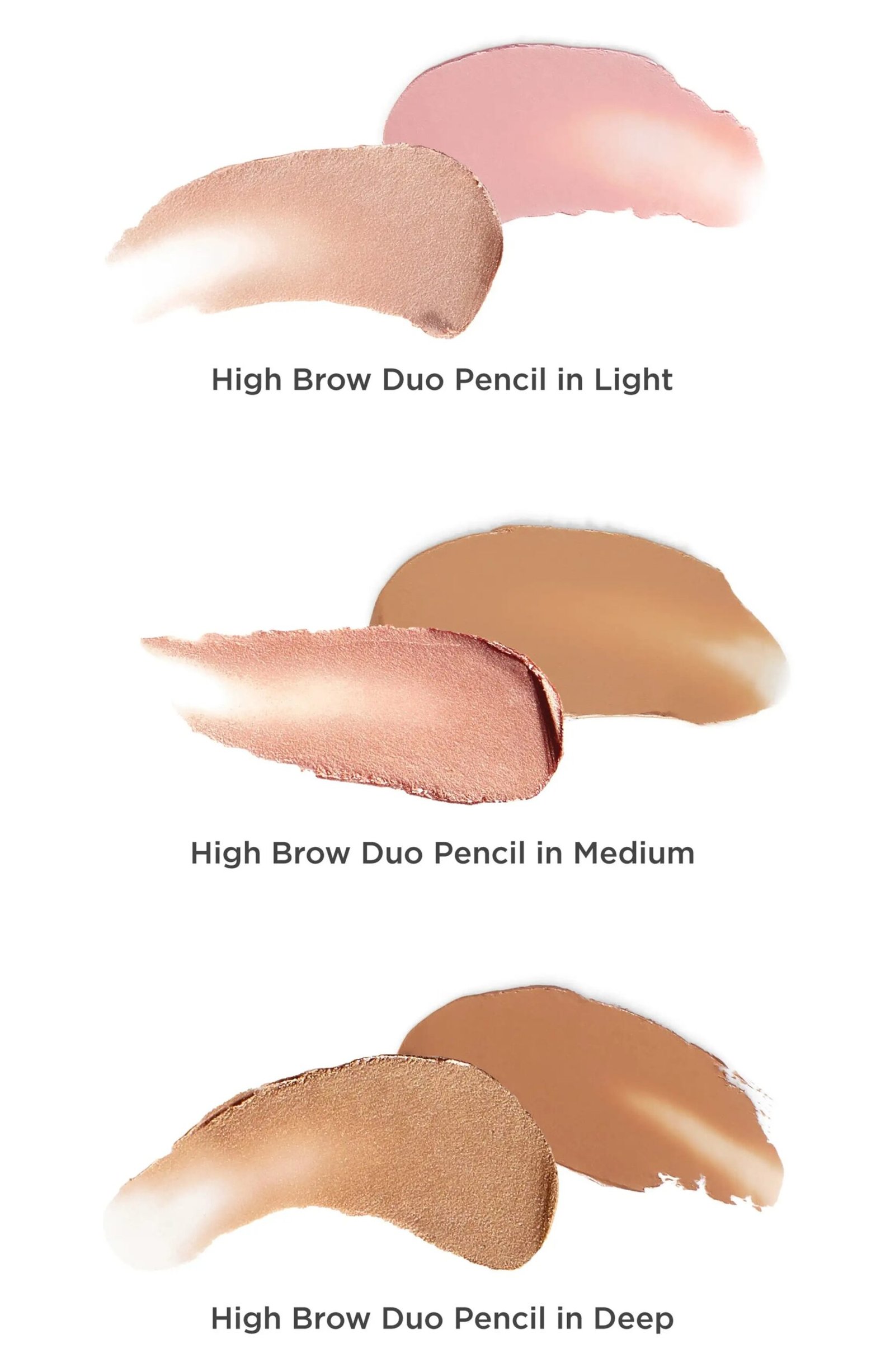 High Brow Duo Pencil Dual-Ended Brow Highlighting Pencil Linen Pink/Soft Gold 2*1.4g