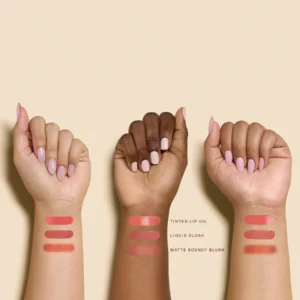 Soft Pinch Cheek&Lip Trio Lip Oil Worth 2ml Liquid Blush Worth 3.2ml Matte Bouncy Blush Worth 6.4g