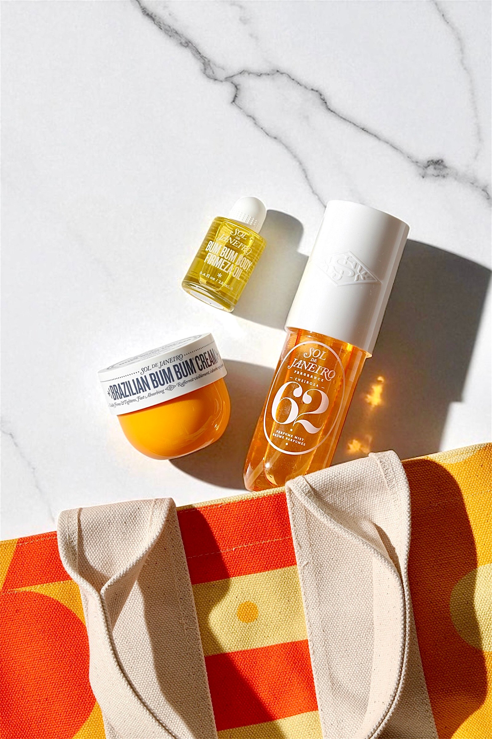 The Tote + Body Essentials Bum Bum Body Firmeza Oil 12ml Perfume Mist Cheirosa 62 90ml Brazilian Bum Bum Cream 50ml