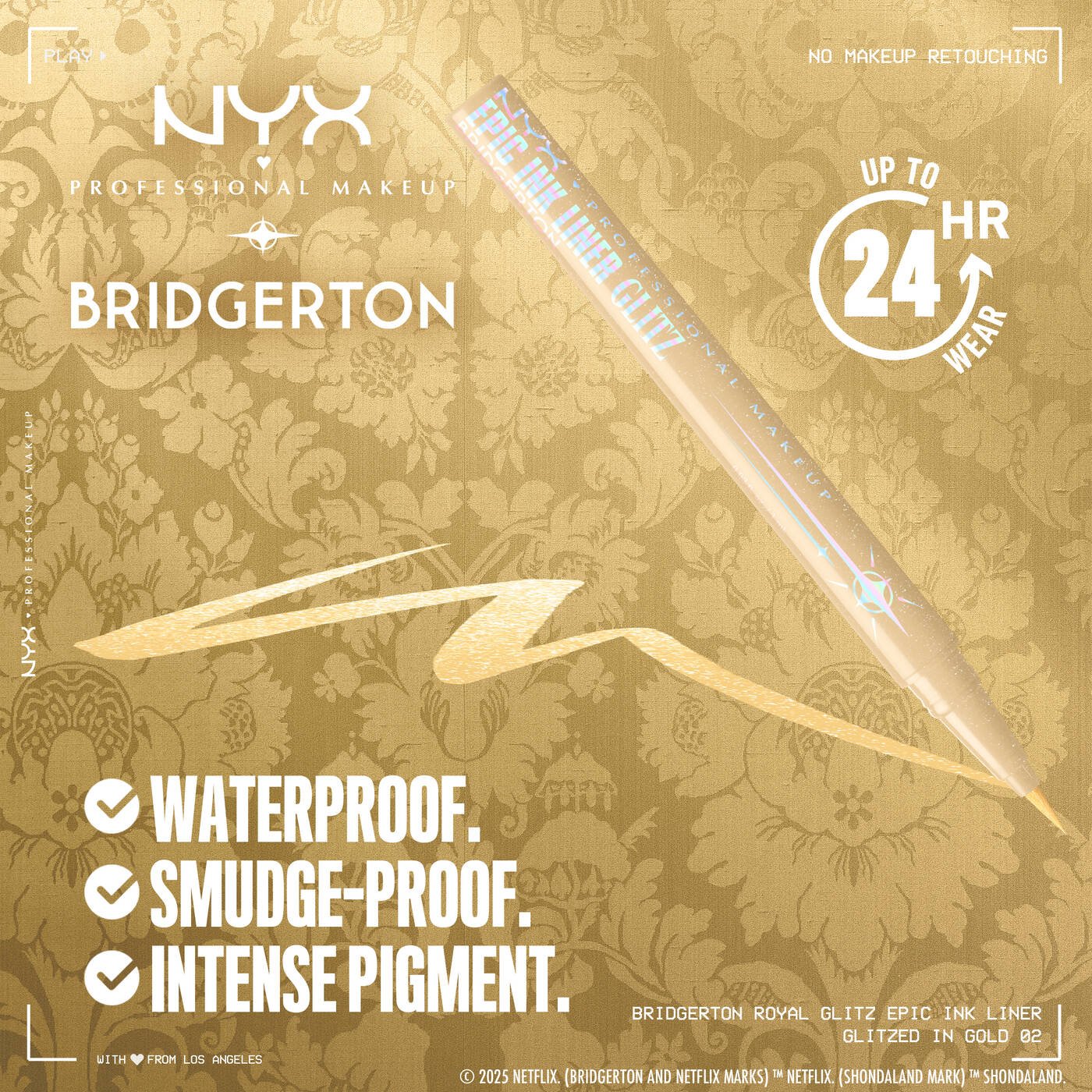 Epic Ink Liner Glitz Bridgerton Waterproof 02 Glitzed In Gold 1ml