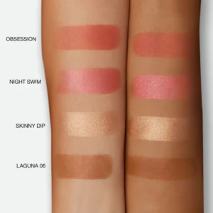 Hot Escape Cheek Palette III Blush, Bronzer, And Highlighter Quad Medium Deep 4*3.5g