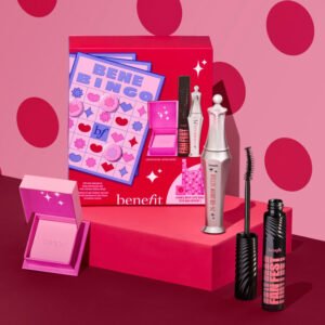 Beng Bingo Set Fan Fest Fanning & Volumizing Mascara Full Size 8.5g 24HR Brow Setter Clear Brow Gel Full Size 7ml Bingo Bright Pink Blush Mini Size 2.5g