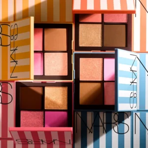 Hot Escape Cheek Palette III Blush, Bronzer, And Highlighter Quad Medium Deep 4*3.5g