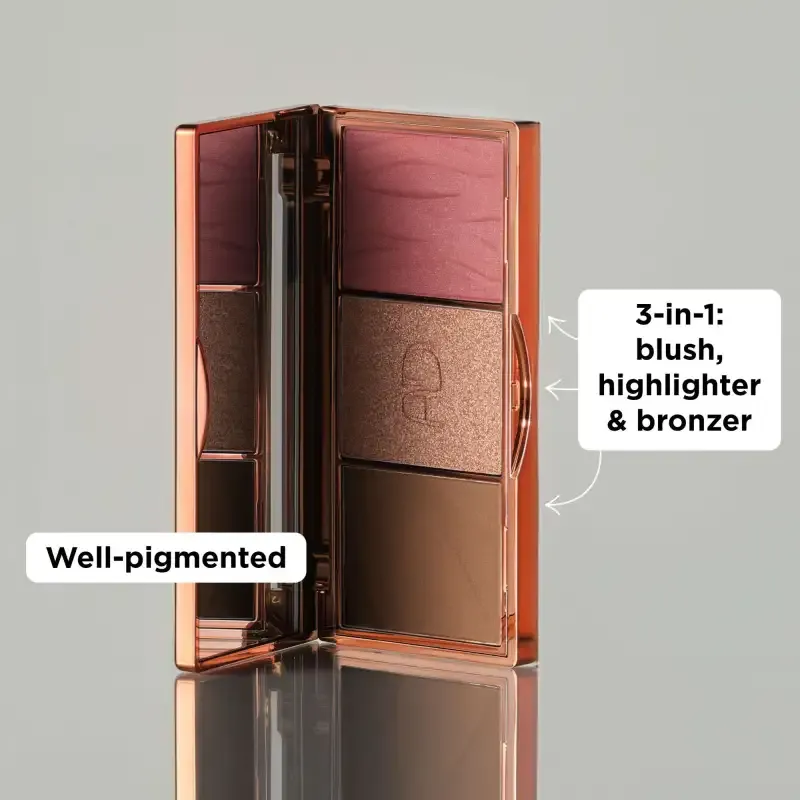 Face Palette Bronze, Glow , and Must Have Blush 3*3.0g