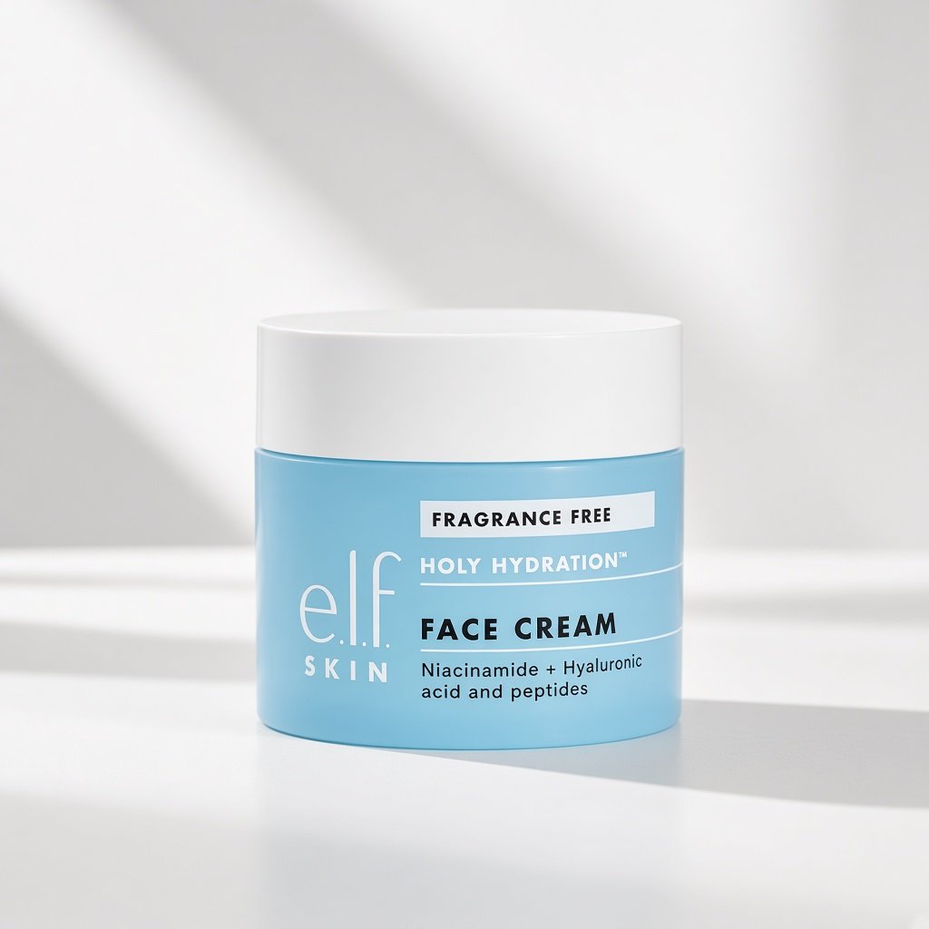 elf Skin Holy Hydration Face Cream Niacinamide + Hyaluronic Acid and Peptides 50g