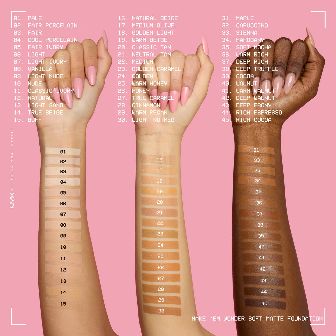 Make'em Wonder Soft Matte Foundation 06 Light 30ml